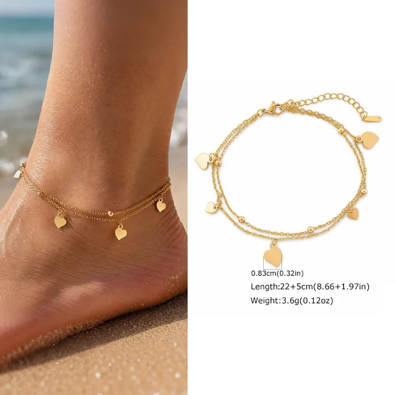 Cadena tobillera ajustable