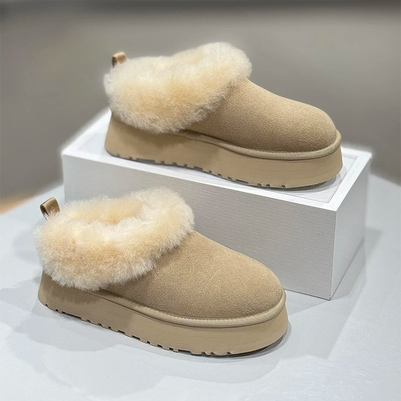 Botas Cortas de Borrego con plataforma