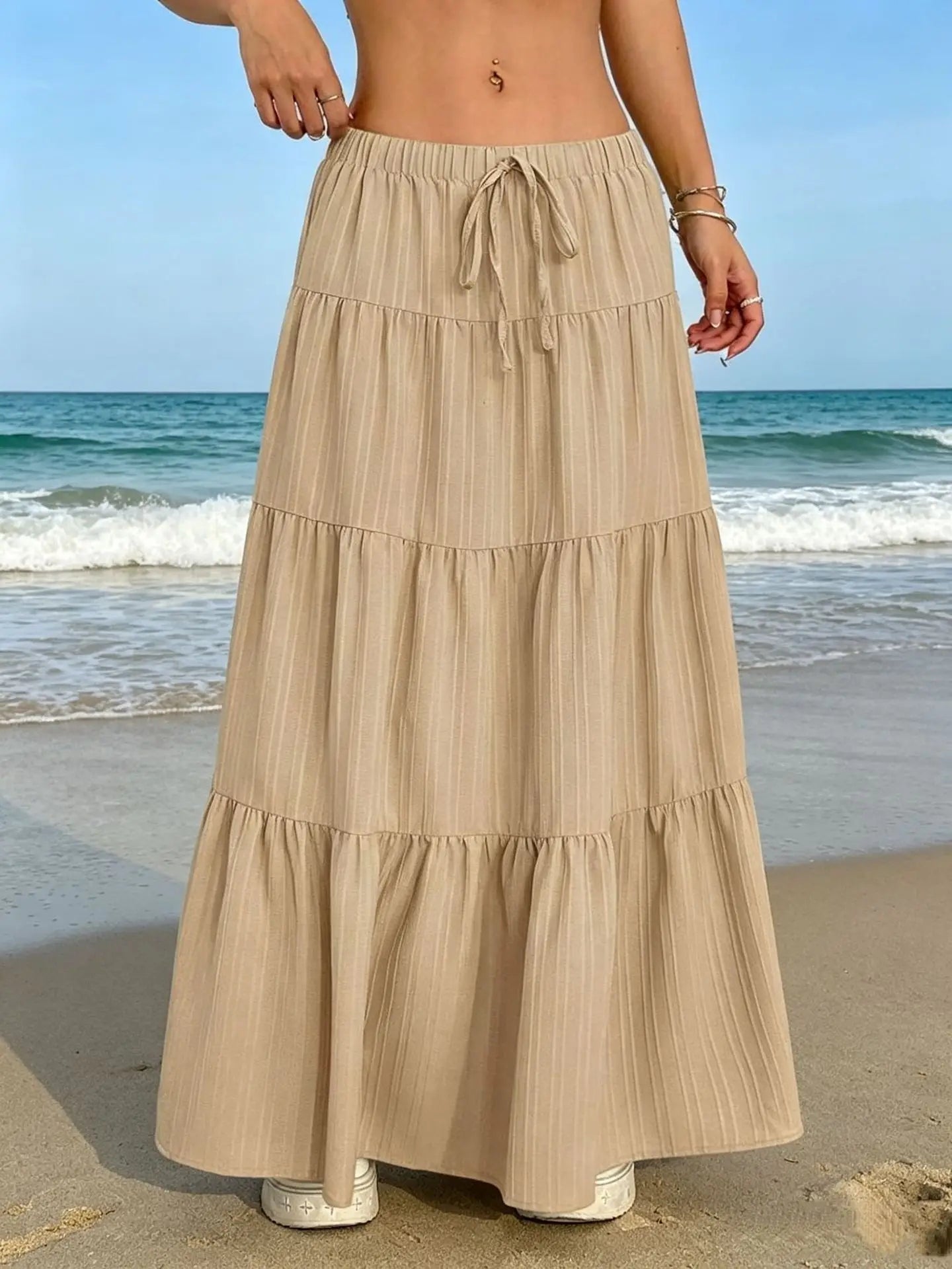 Vestido midi acampanado