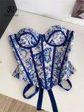 corsé sin tirantes con estampado