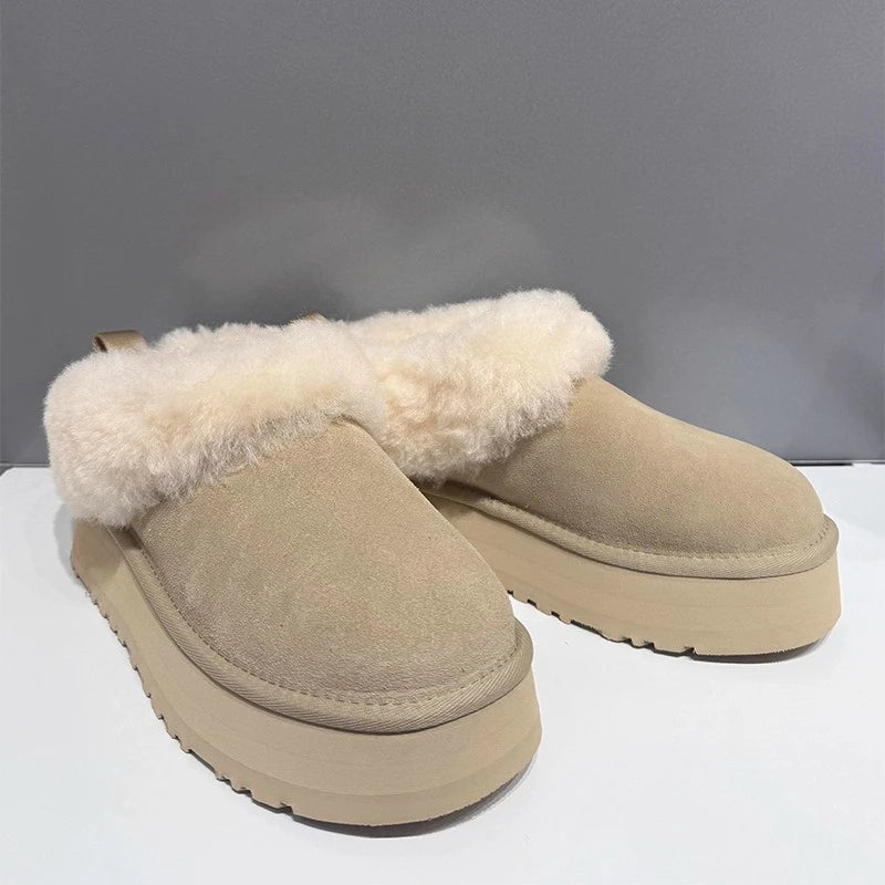 Botas Cortas de Borrego con plataforma