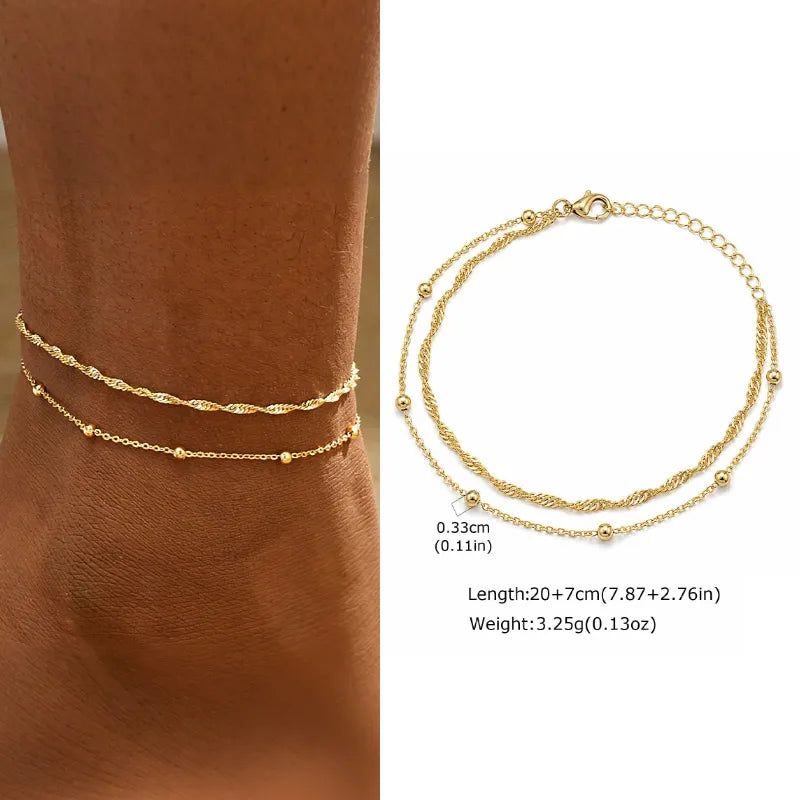 Cadena tobillera ajustable
