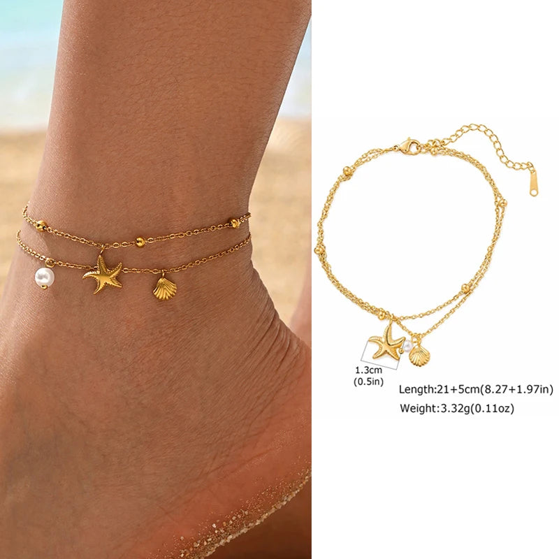 Cadena tobillera ajustable
