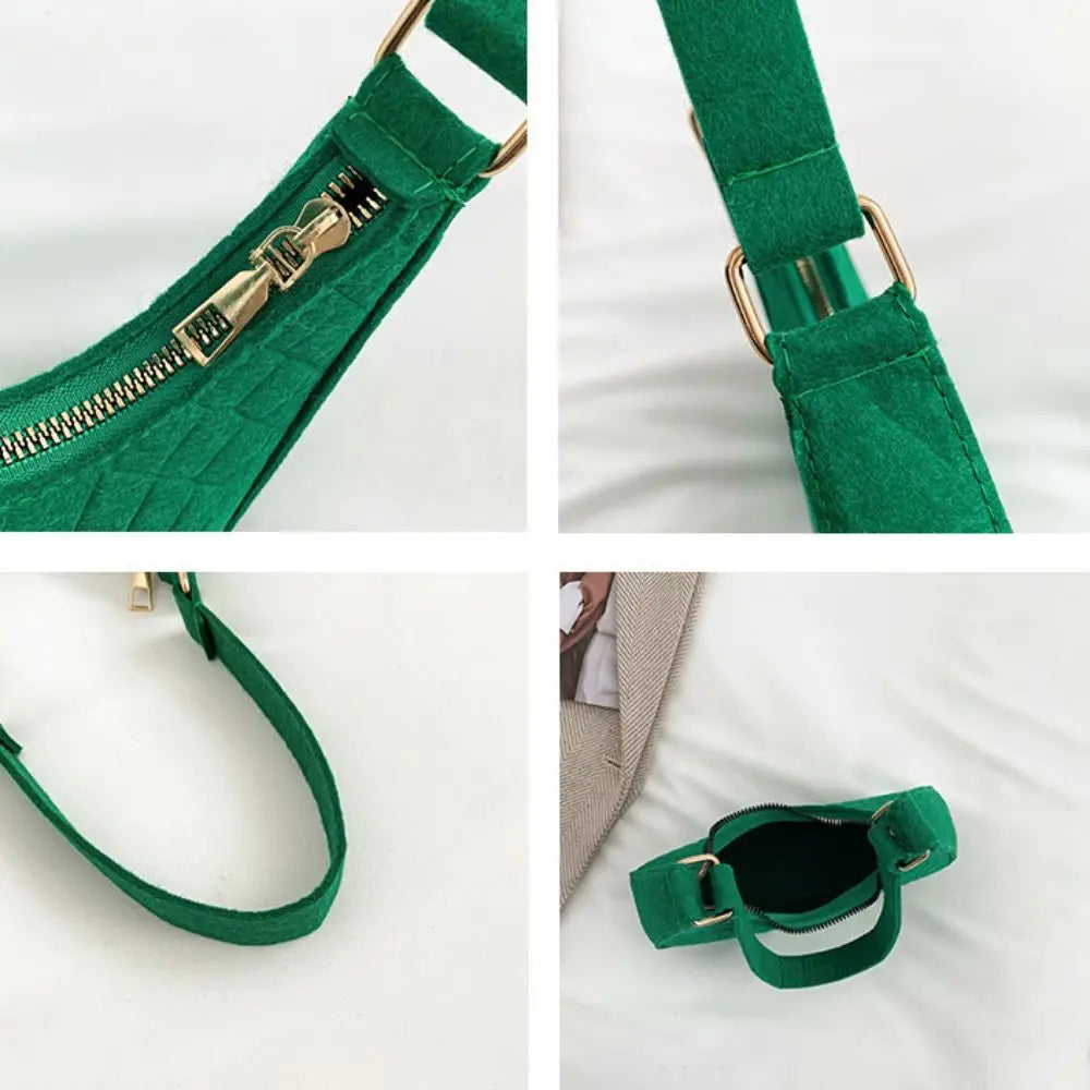 Bolso con diseño de media luna