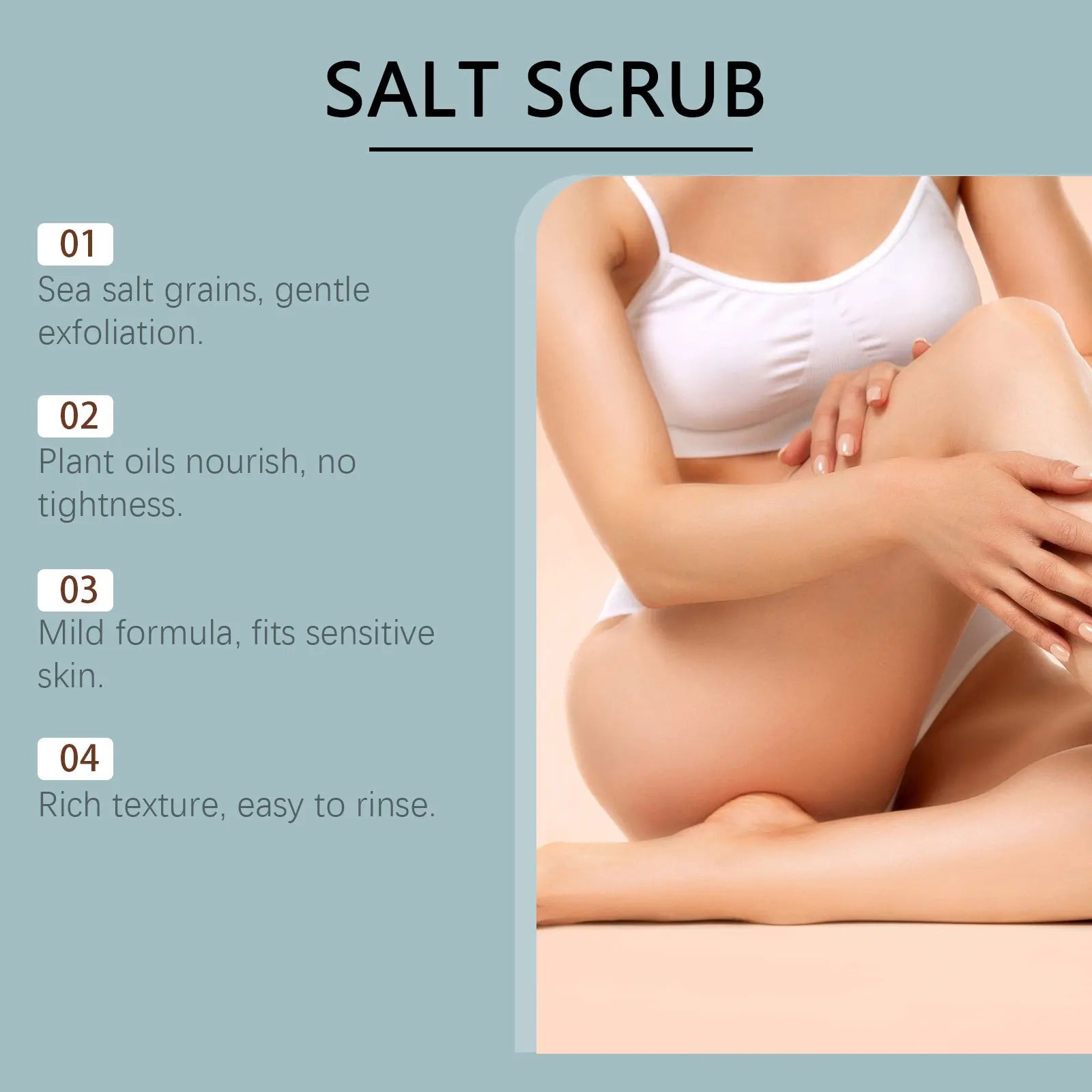 Exfoliante corporal con sal del Mar Muerto y aceite de jojoba