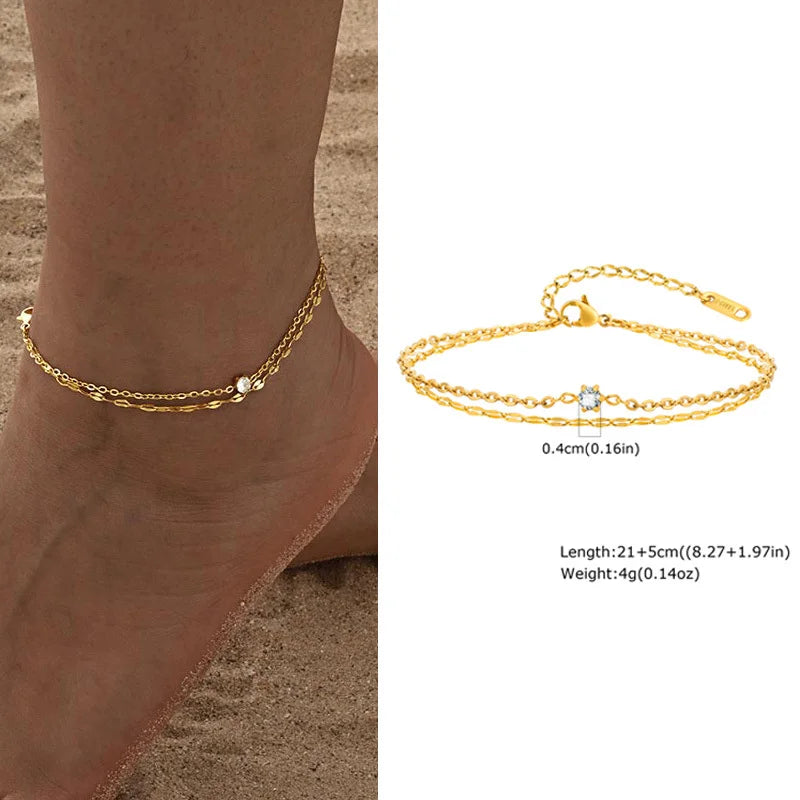 Cadena tobillera ajustable