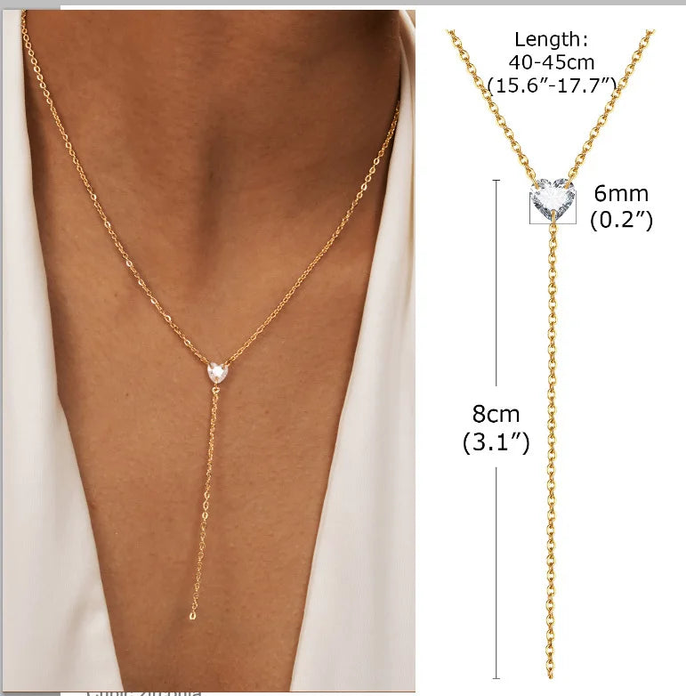 Collar largo con forma de Y