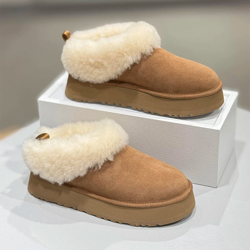 Botas Cortas de Borrego con plataforma