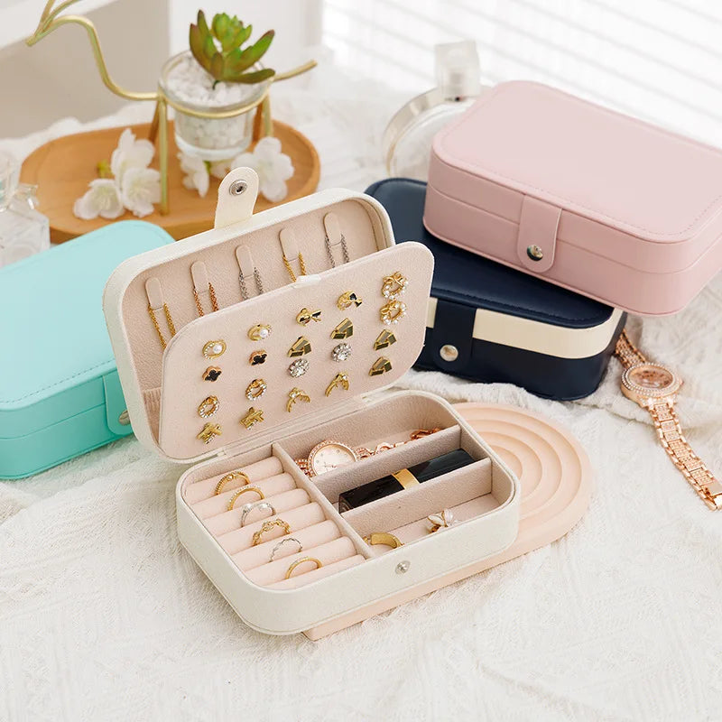 Estuche organizador de joyas portátil para viajes