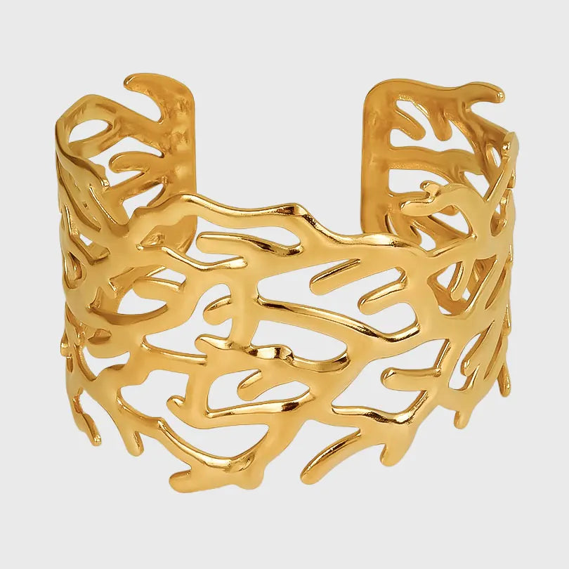 Pulseras abiertas y gruesas de estilo moderno