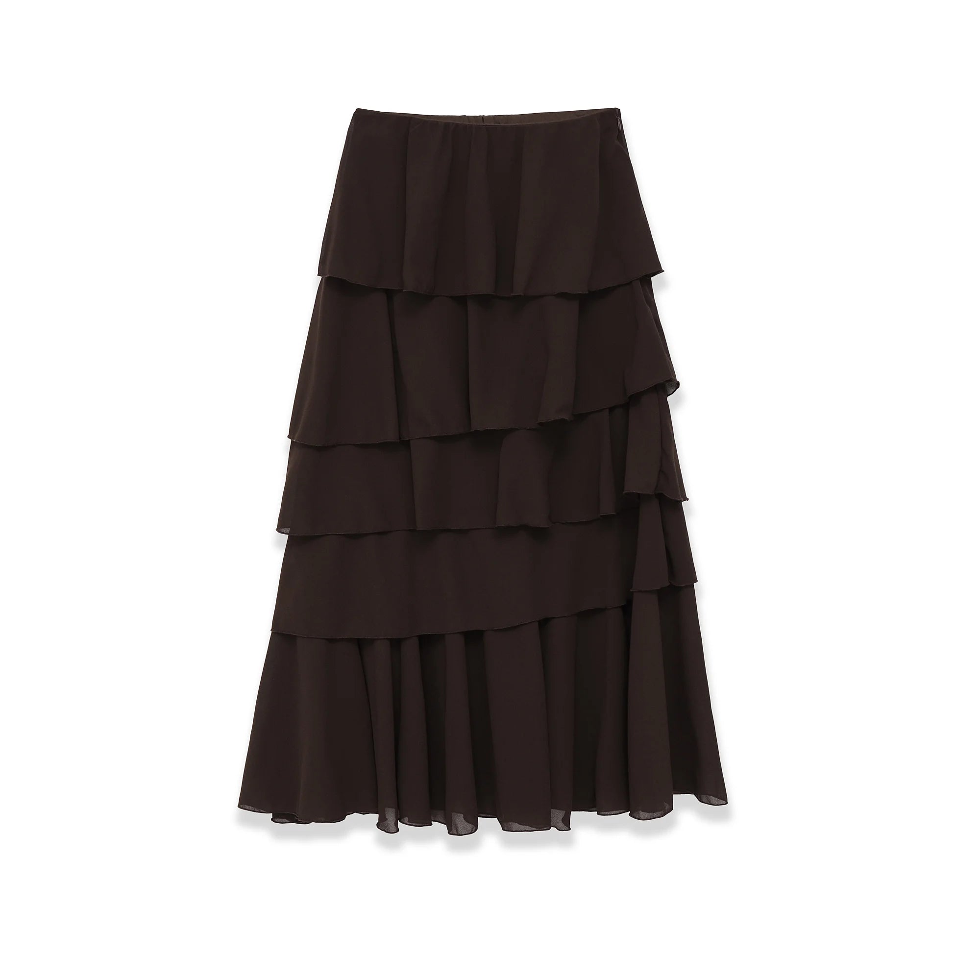 Falda larga marrón estilo vintage
