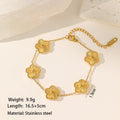 Pulsera con diseño de flor de cinco pétalos