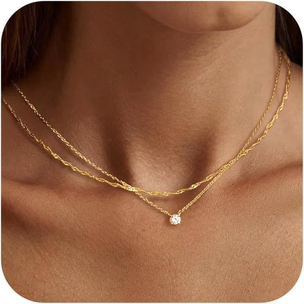 Collar de oro con diamante