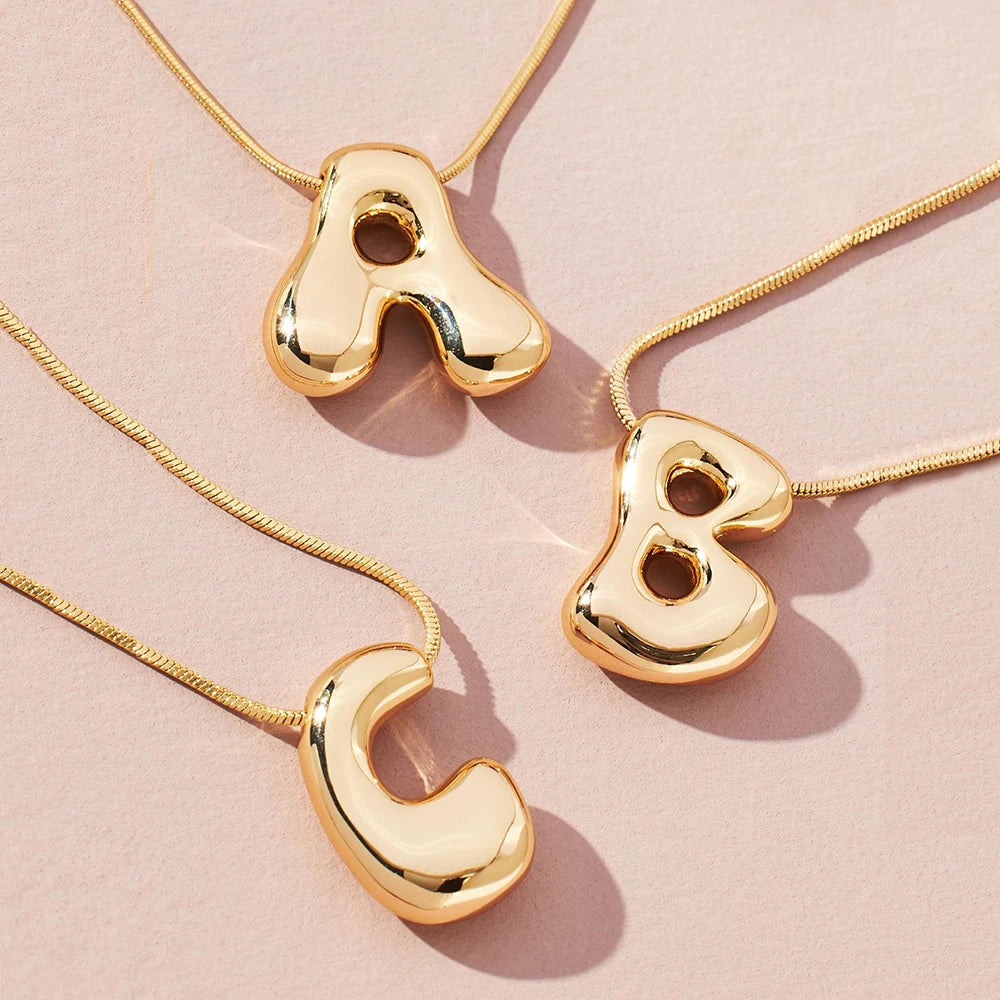 Collar personalizado con tu inicial estilo BUBBLE