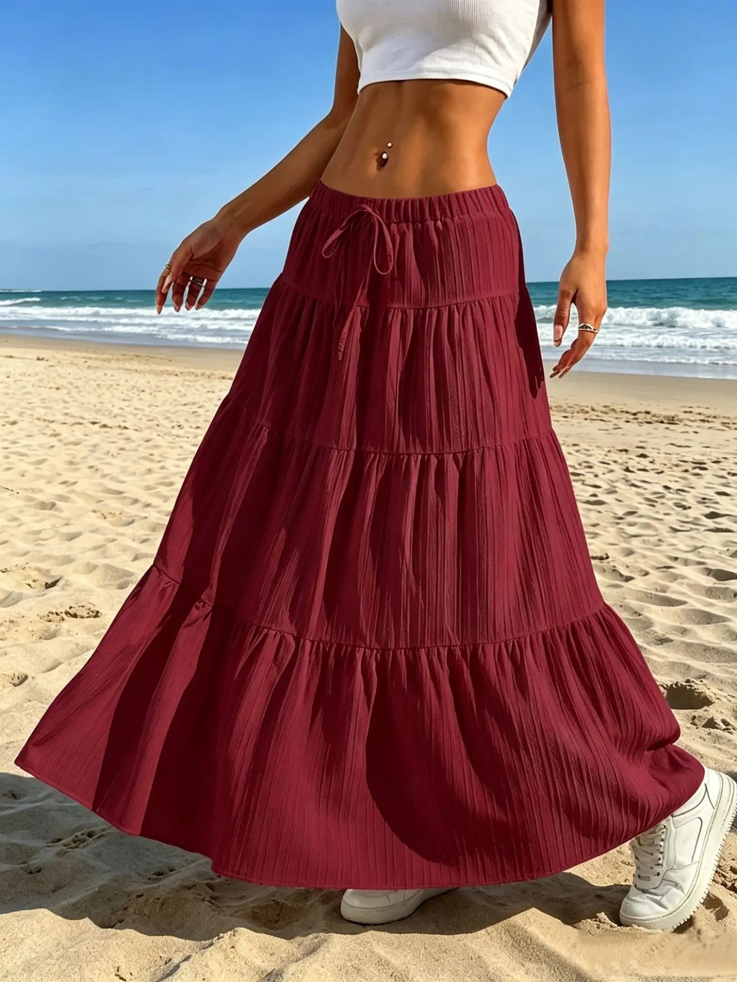 Vestido midi acampanado