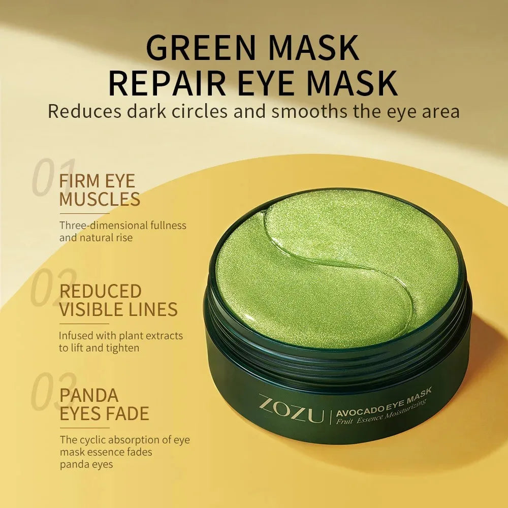 parches para ojos de aguacate y/o oro