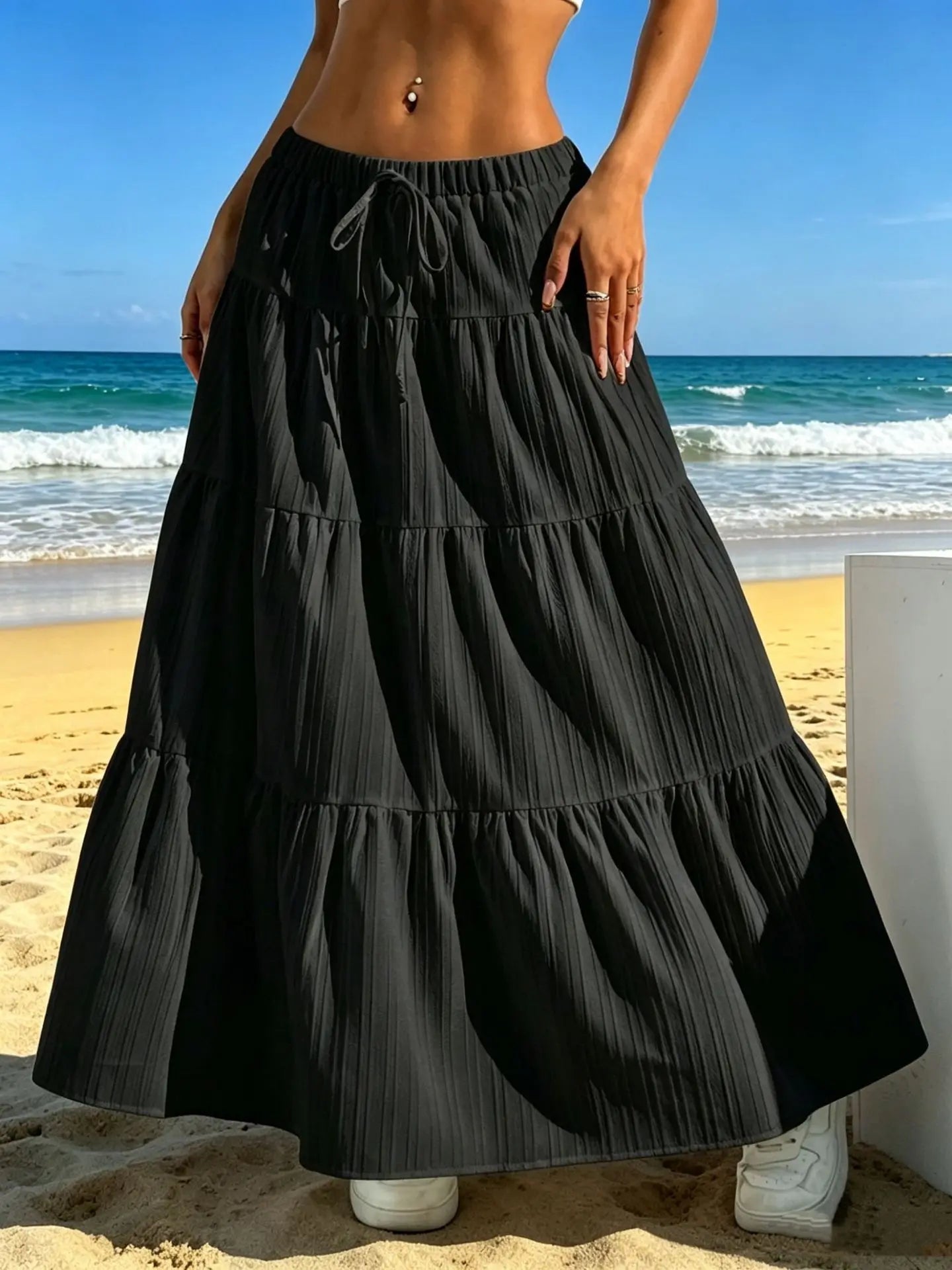Vestido midi acampanado