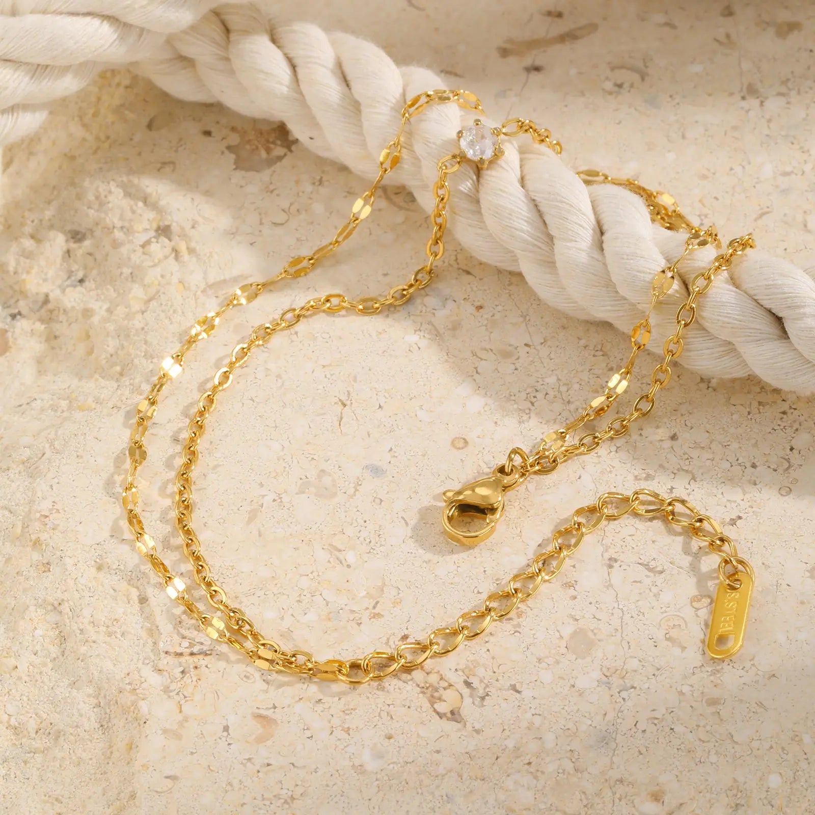 Cadena tobillera ajustable