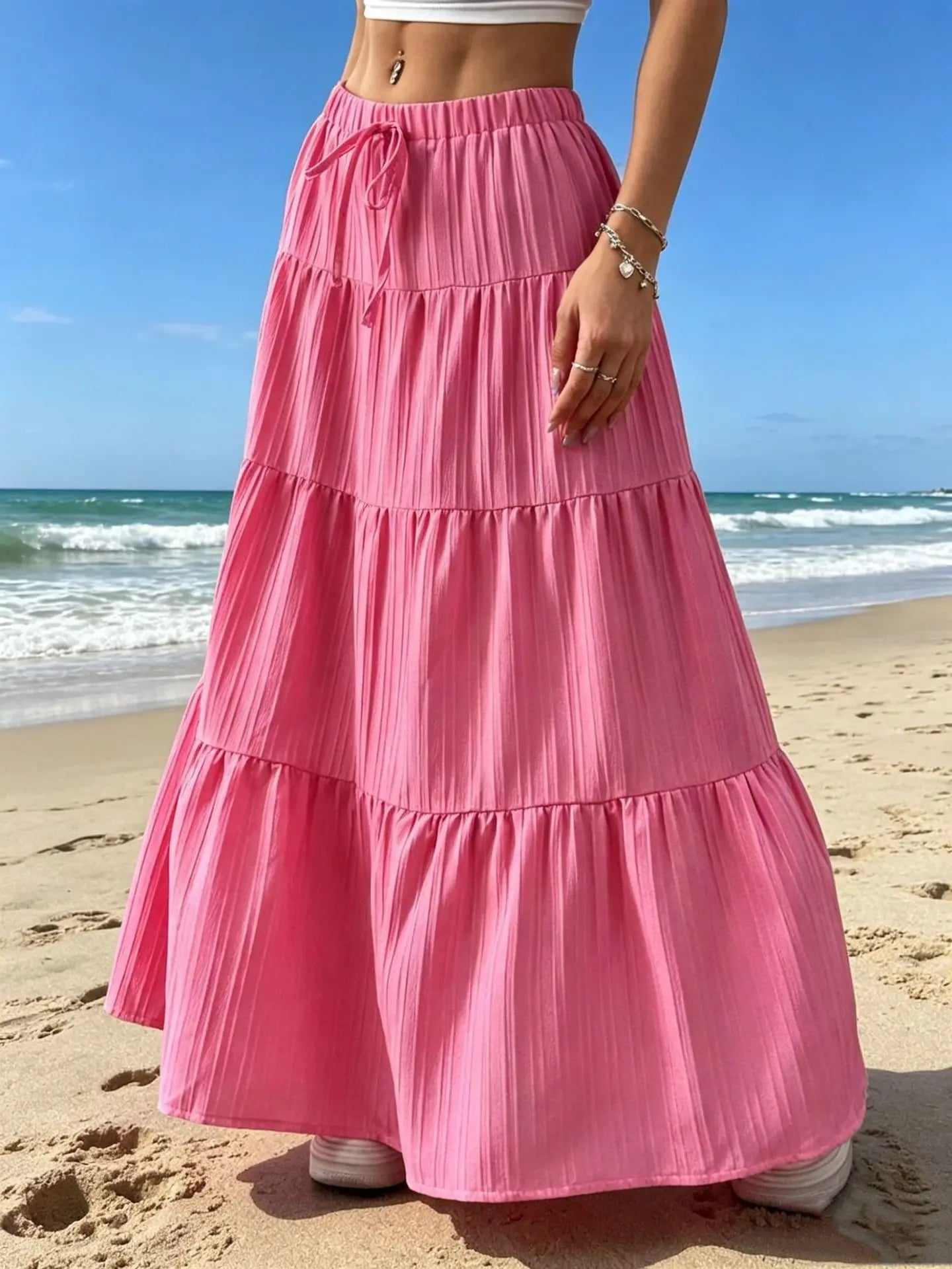 Vestido midi acampanado