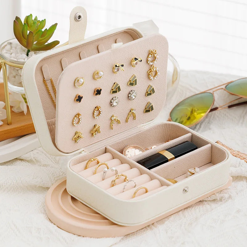 Estuche organizador de joyas portátil para viajes