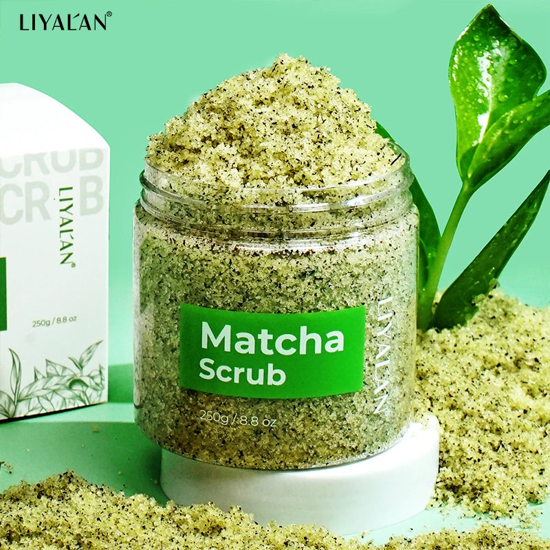 Exfoliante corporal de té verde matcha y sal marina