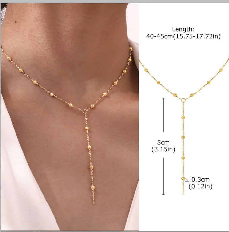 Collar largo con forma de Y
