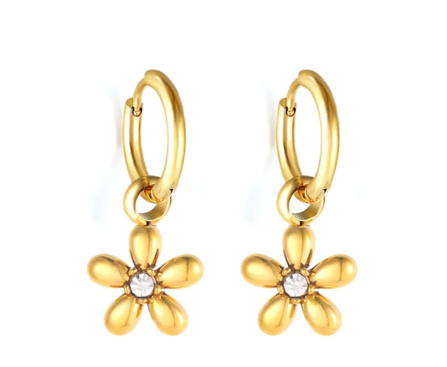 Juego de Collar y Pendientes de flores