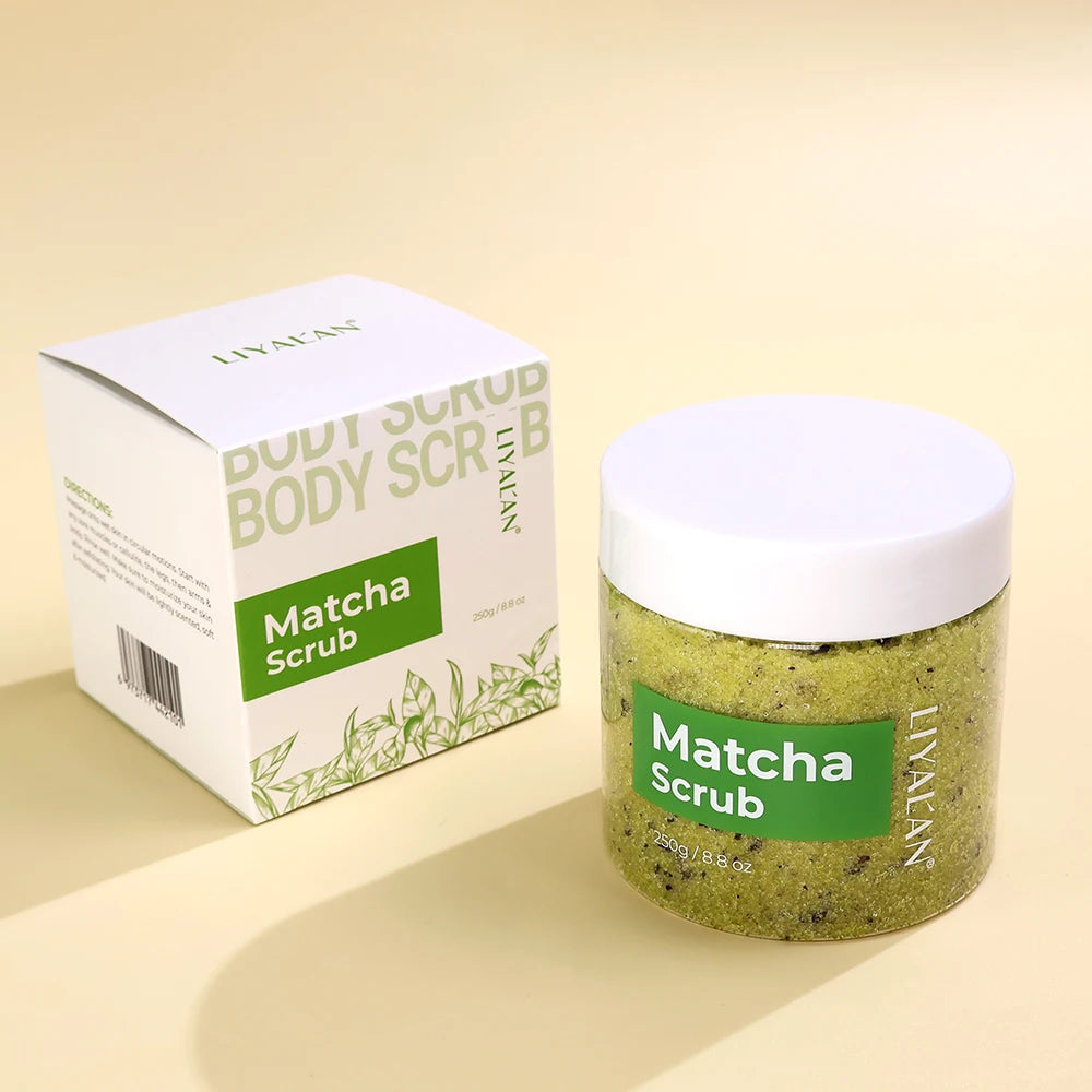 Exfoliante corporal de té verde matcha y sal marina